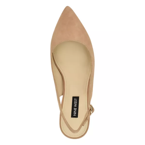 Женские туфли-лодочки Kamsee с открытой пяткой и блочным каблуком Nine West, цвет black suede — фото 4