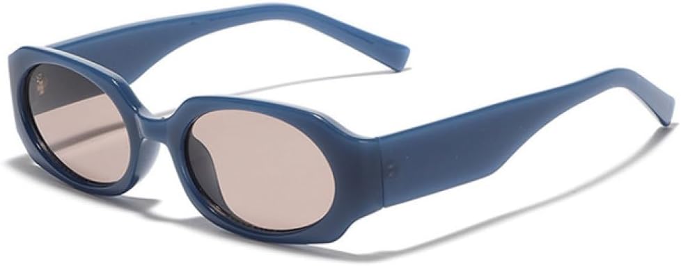 

Модные многоугольные прямоугольные солнцезащитные очки-гелевые очка для женщин, ретро-очки красного и синего цвета, защита от ультрафиолета UV400 для мужчин MTZJH, Blue Light Tea