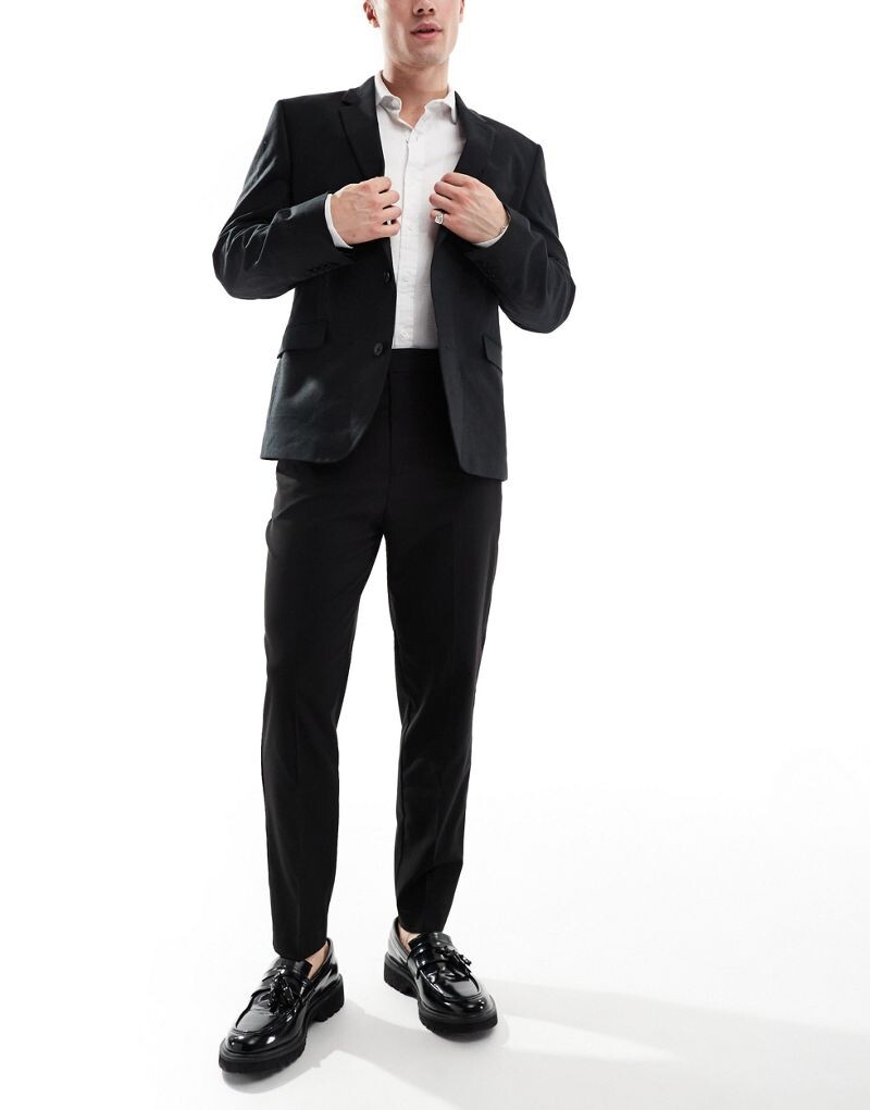 

Черные классические брюки-галифе ASOS DESIGN