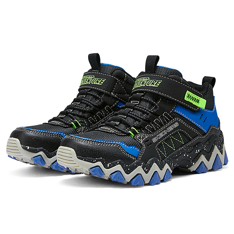 Skechers Kids Нескользящие, устойчивые к истиранию, теплые детские сапоги до колена, черные, синие, желтые — фото 3