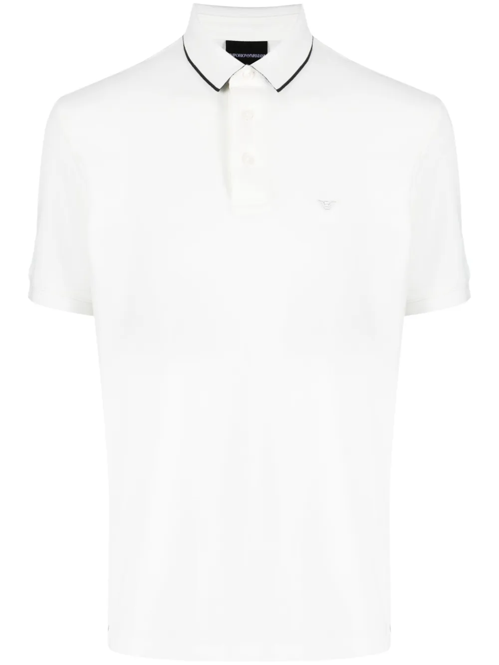 

Рубашка поло с вышитым логотипом EMPORIO ARMANI, белый