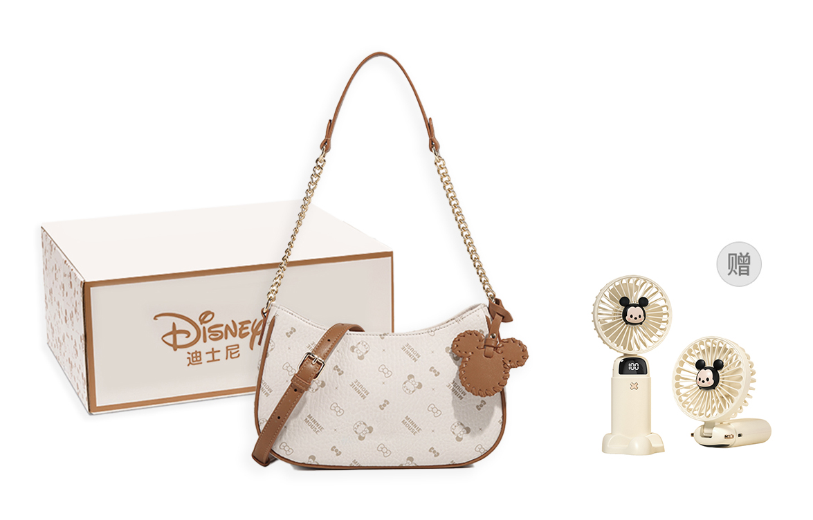 

Disney Женская кожаная сумка через плечо, Coffee+Exquisite Fan