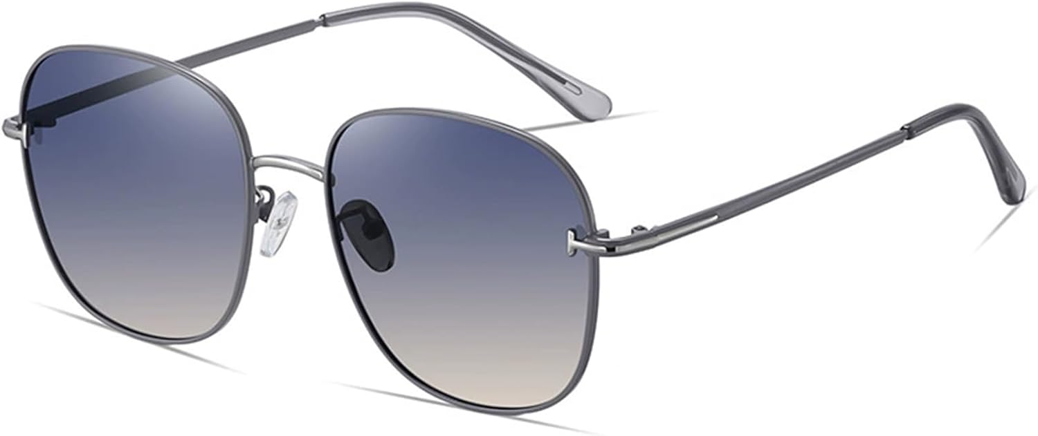 

Женские квадратные поляризованные солнцезащитные очки – ретро-металлическая полноразмерная оправа, защита от УФ-излучения UV400, снижение бликов для вождения Bubmari, D