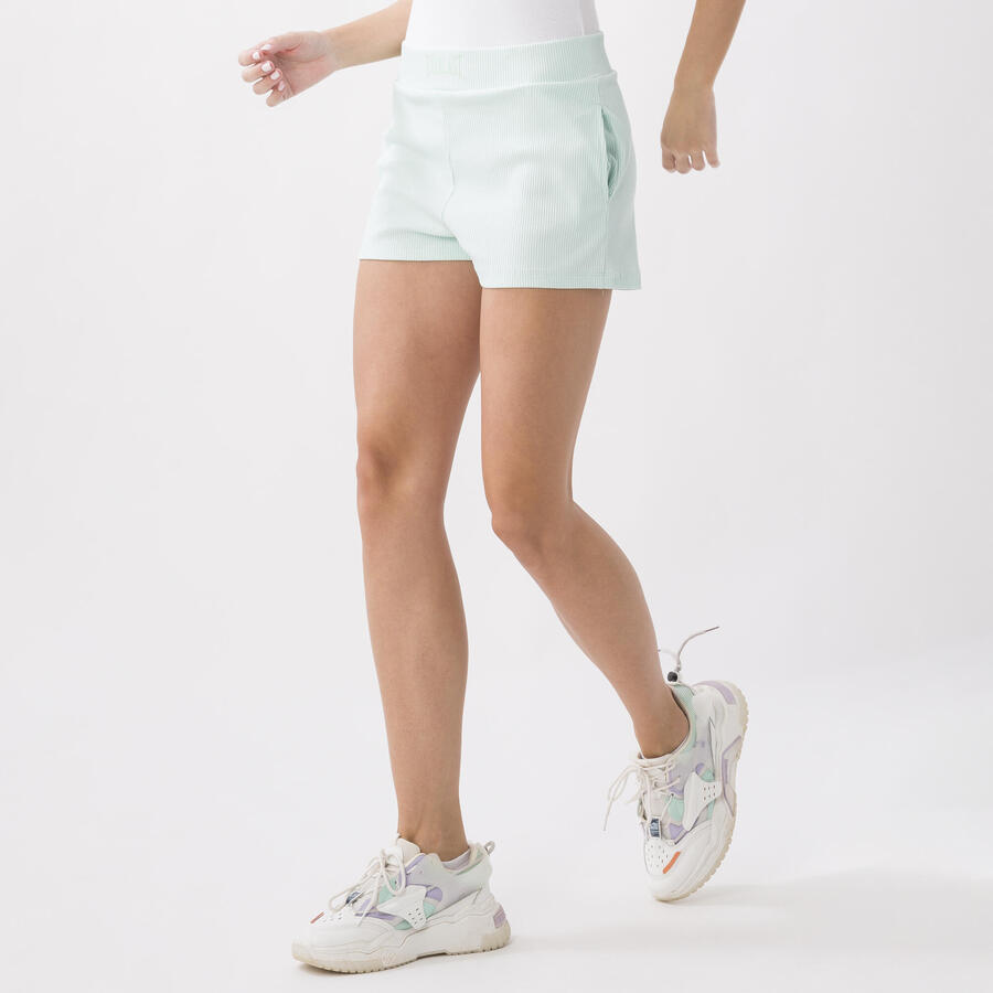 

EVERLAST ШОРТЫ ИЗ СТРЕЙЧ-МАТЕРИАЛА ЦВЕТА АКВАРИНЫ, ХЛОПОК, ЭЛАСТАН