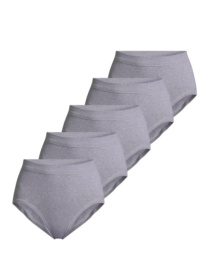 

ESGE Простые трусы с высокой талией, тонкая ребристая ткань, серый цвет