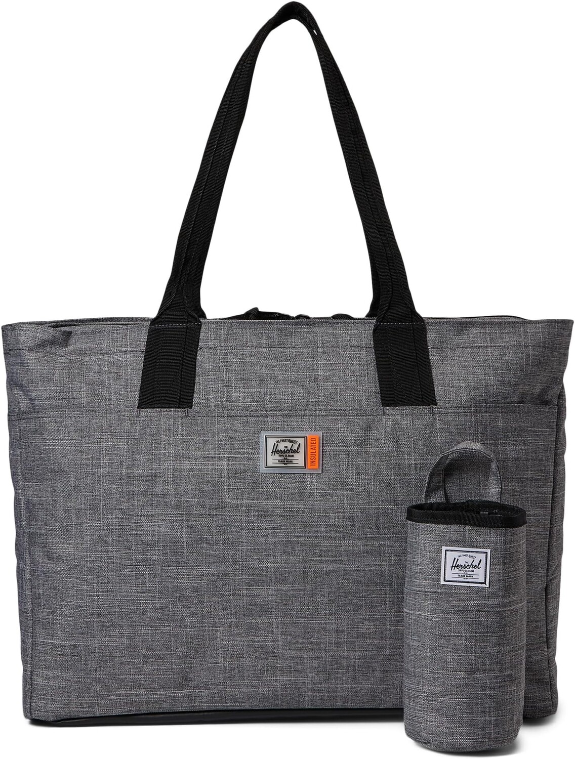 

Утепленная сумка-тоут Alexander на молнии Herschel Supply Co., цвет Raven Crosshatch