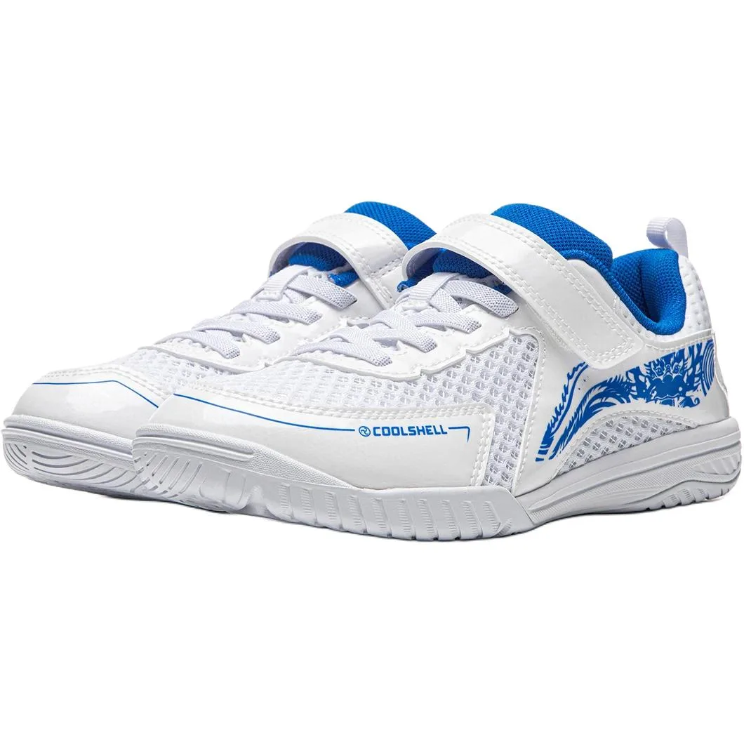 Детские кроссовки для тренировок Li-Ning Table Tennis Collection Mesh Mid top, Standard White/Bright Blue — фото 4