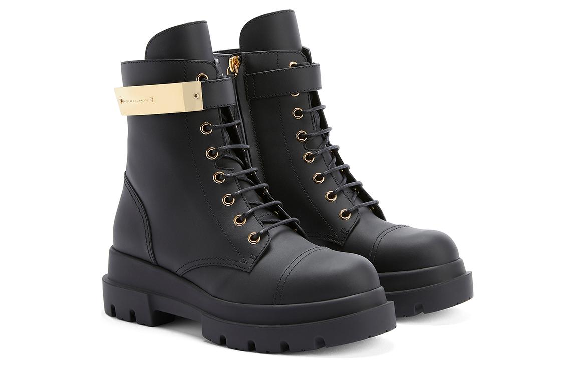 Женские ботинки с пластиной логотипа Alexa 40 мм Giuseppe Zanotti черные — фото 3