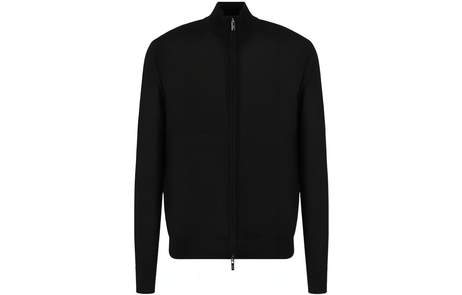 

Кардиган из натуральной шерсти на молнии EMPORIO ARMANI, черный
