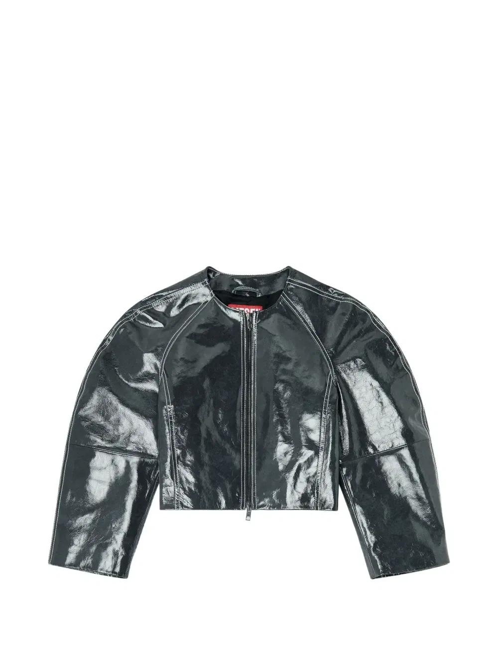 Укороченная куртка на молнии DIESEL, серый