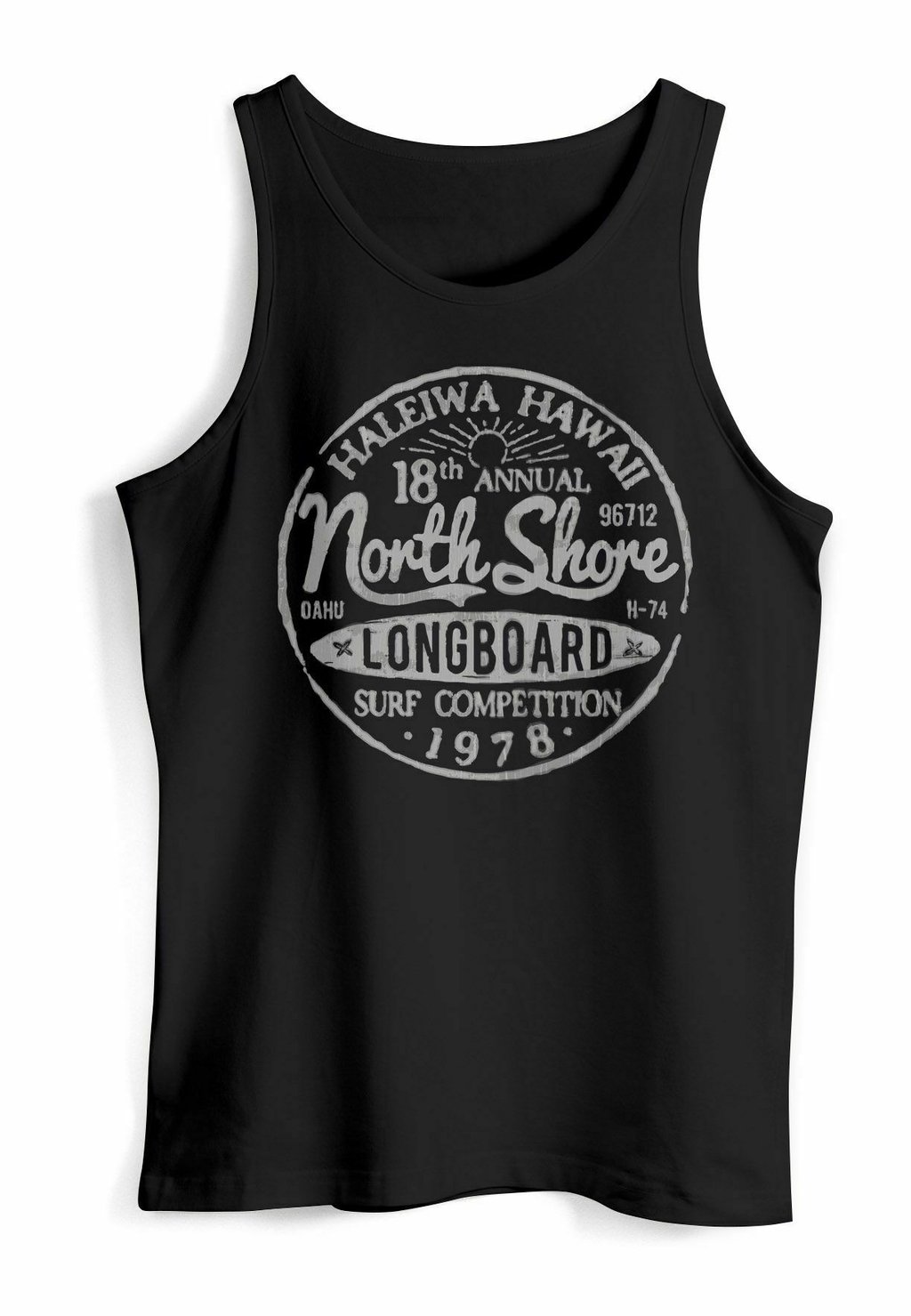 

Топ TANK NORTH SHORE LONGBOARD RETRO SURF MOTIV WELLENREI Neverless, черный