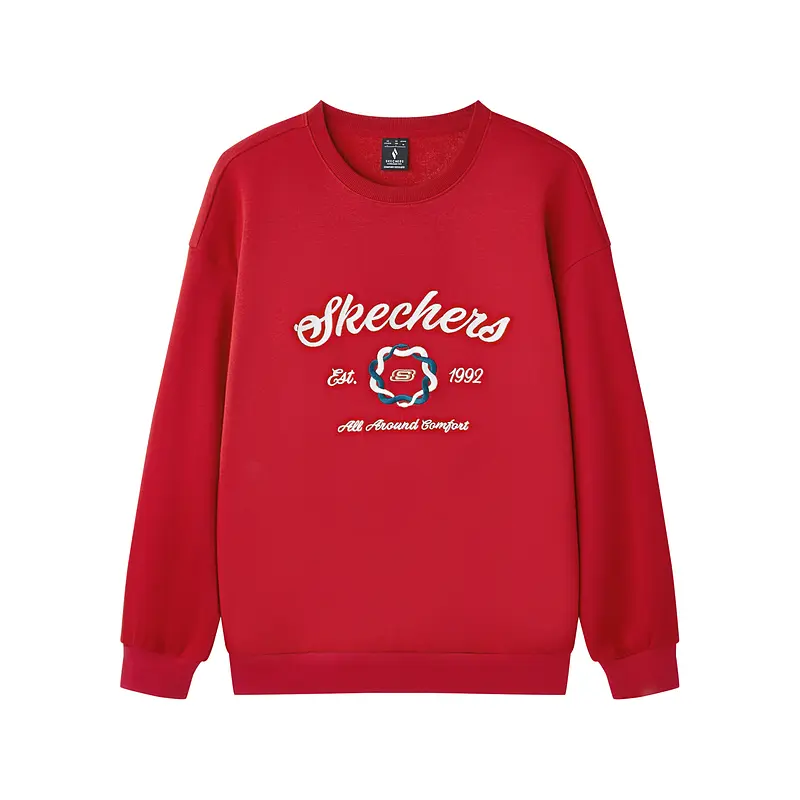 

Skechers Новогодний свитшот мужской ягодно-красный Berry Red