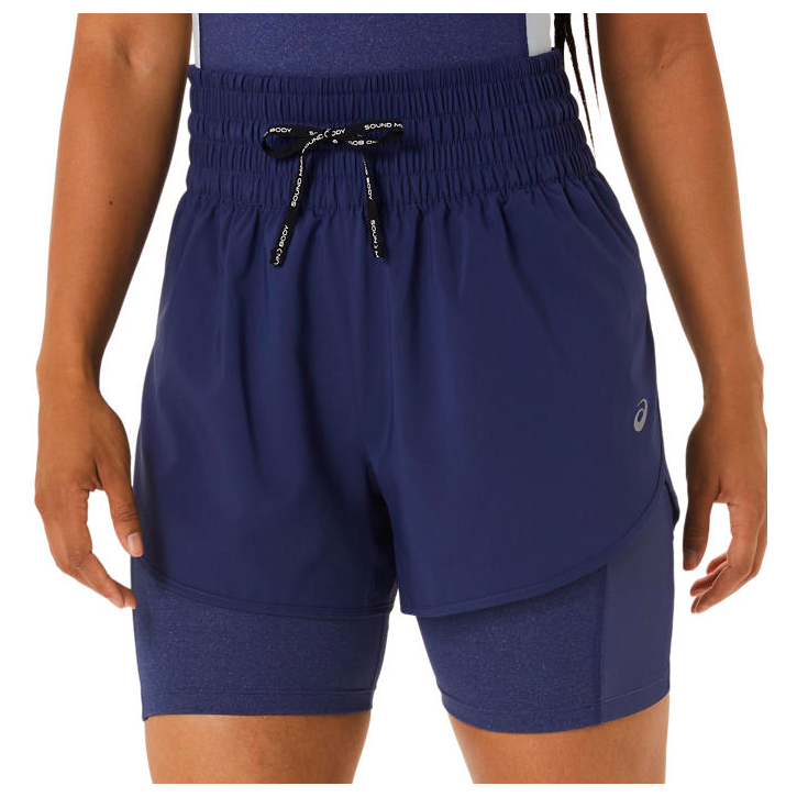 

Шорты для бега Asics Nagino 2-N-1 4'' Run Short, цвет Indigo Blue