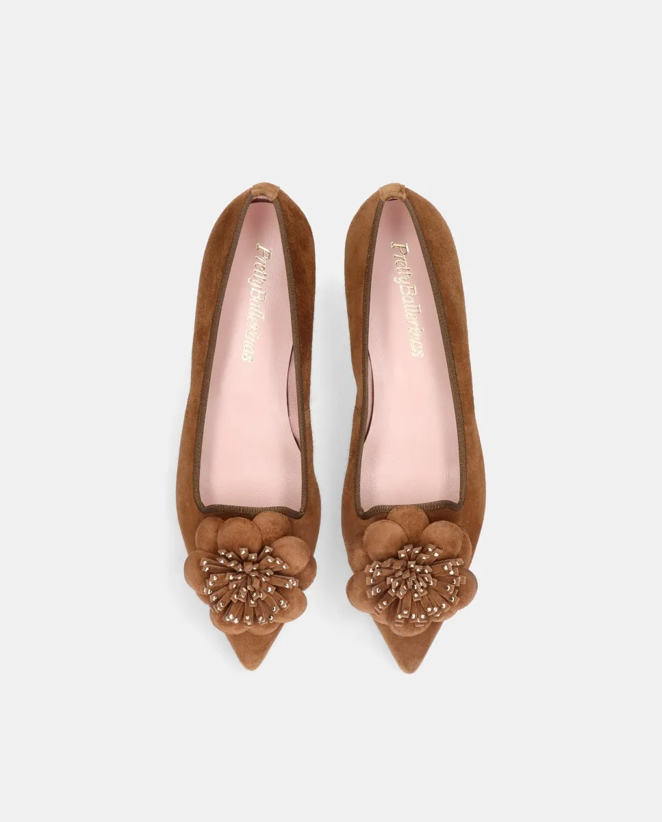Женские лоферы Clementine из мягкой замши Pretty Ballerinas, коричневый — фото 2