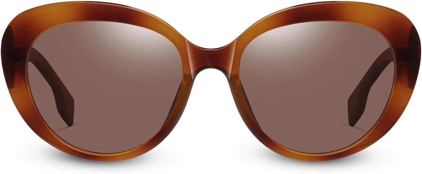 

Поляризованные солнцезащитные очки Rome для мужчин и женщин – прочная ацетатная оправа, линзы TAC с защитой от УФ-излучения UV400, широкая посадка TRISKEL EYEWEAR, Tortoiseshell With Amber Lenses