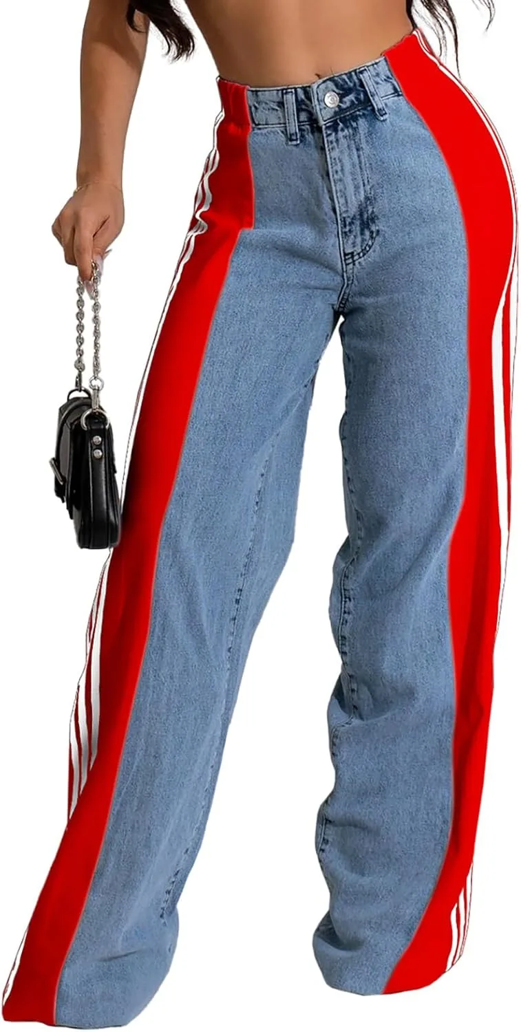 

Джинсы женские High Waisted Loose Fit Wide Leg Xadsfeel