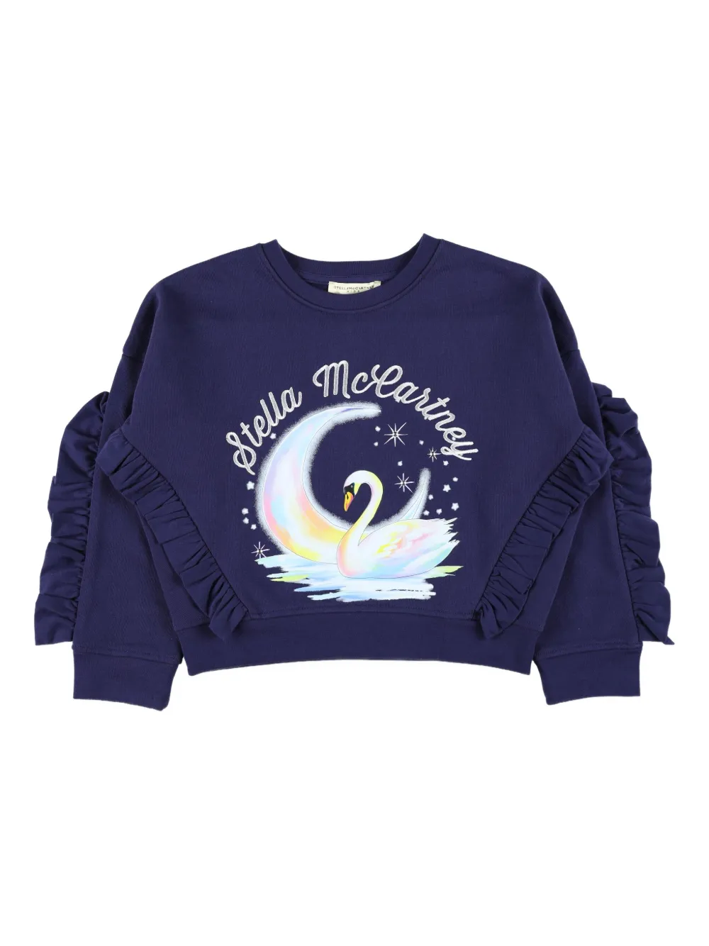 

Толстовка с графическим принтом и оборками Stella McCartney Kids, синий