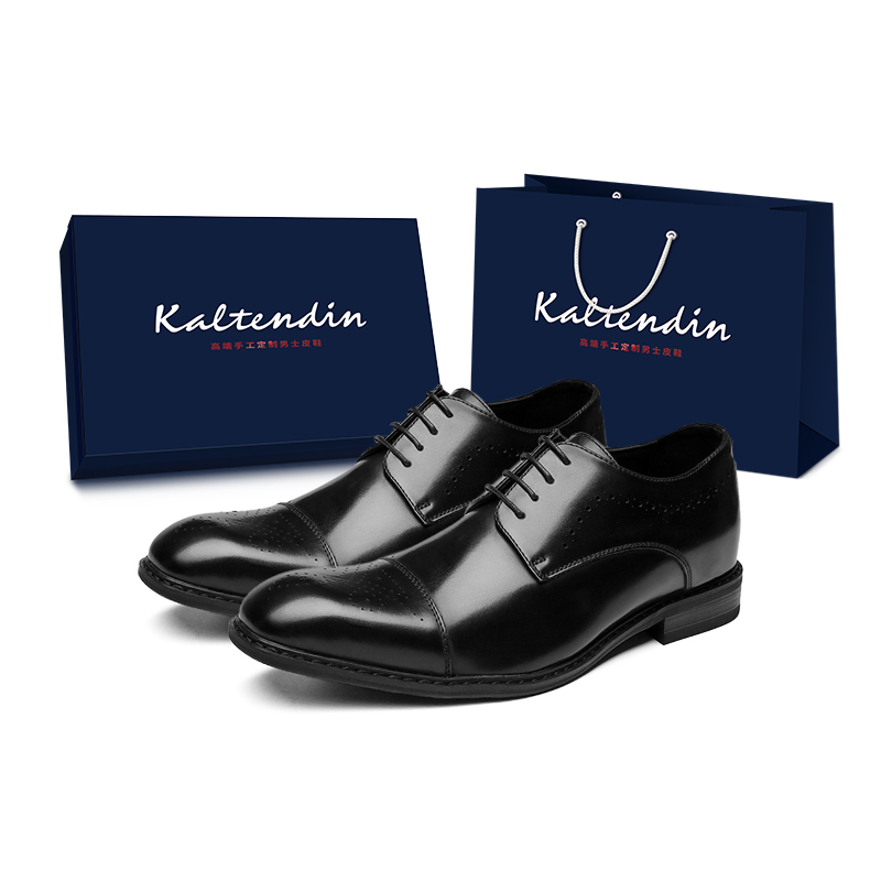 

Kaltendin Мужские черные классические туфли в трендовом стиле из кожи, цвет Black Trendy Style (Leather Shoe Size)