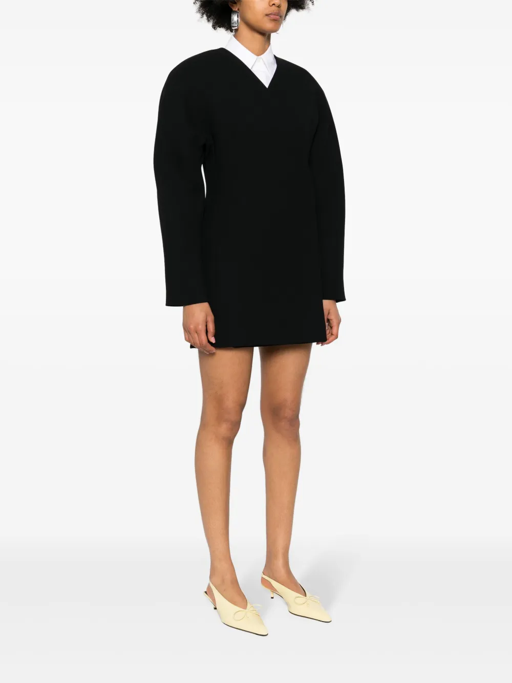 Платье мини La Oval Robe JACQUEMUS, черный — фото 3