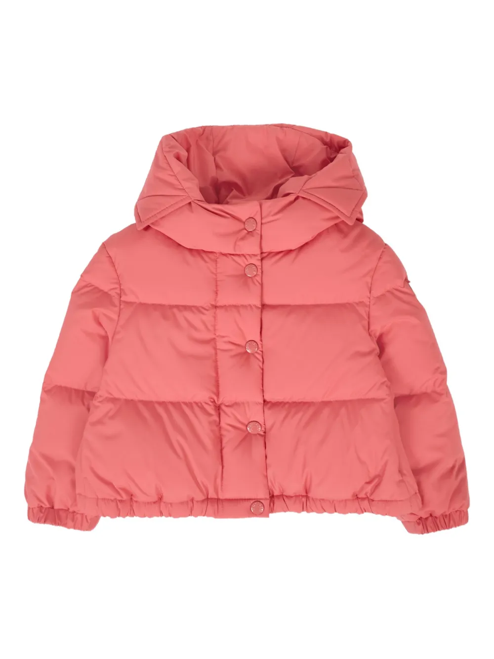 

Стеганая куртка с оборками Moncler Enfant, розовый
