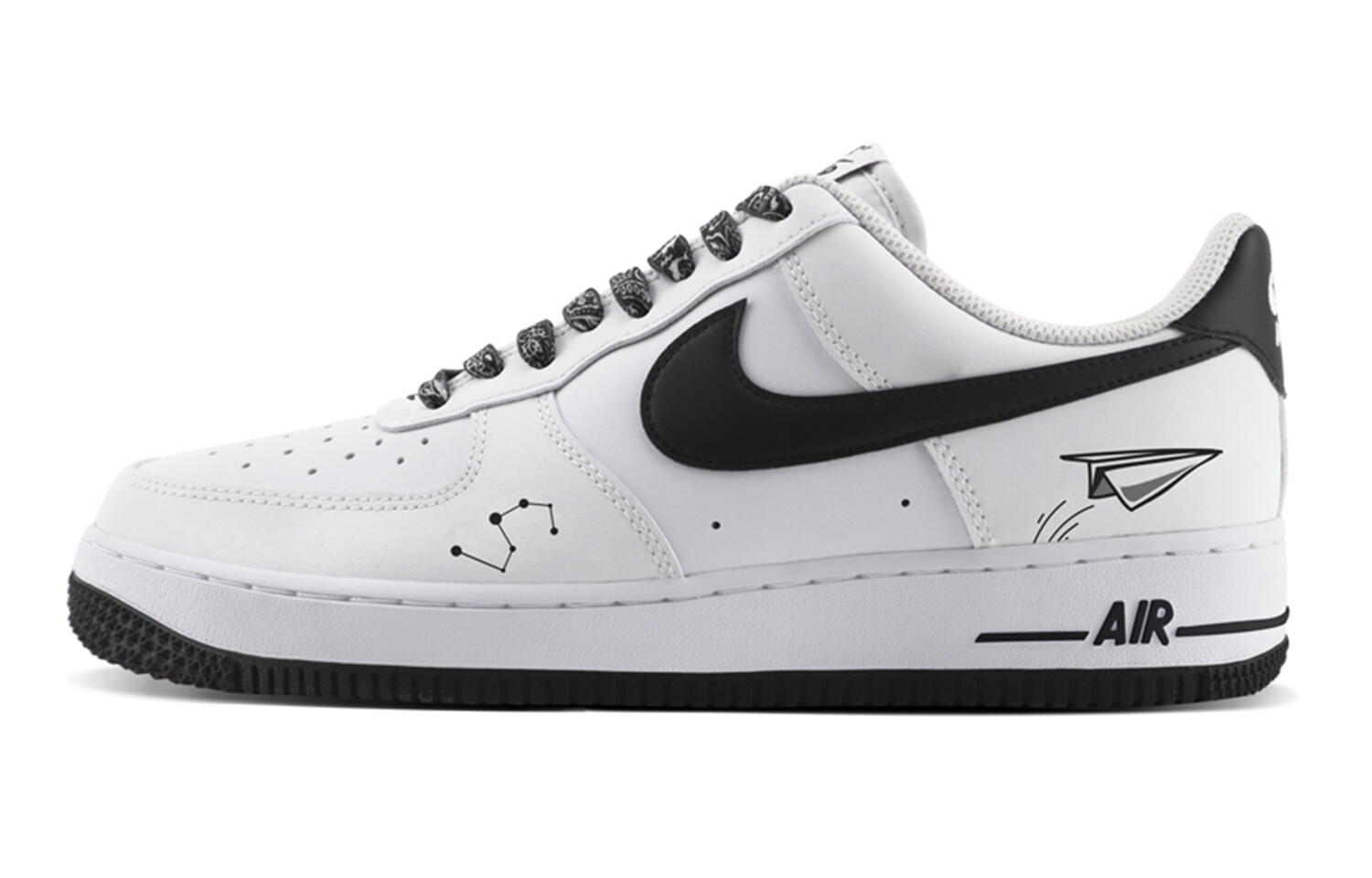 

Кроссовки Nike Air Force 1 Skateboarding Shoes Men Low-top Black/white, черный