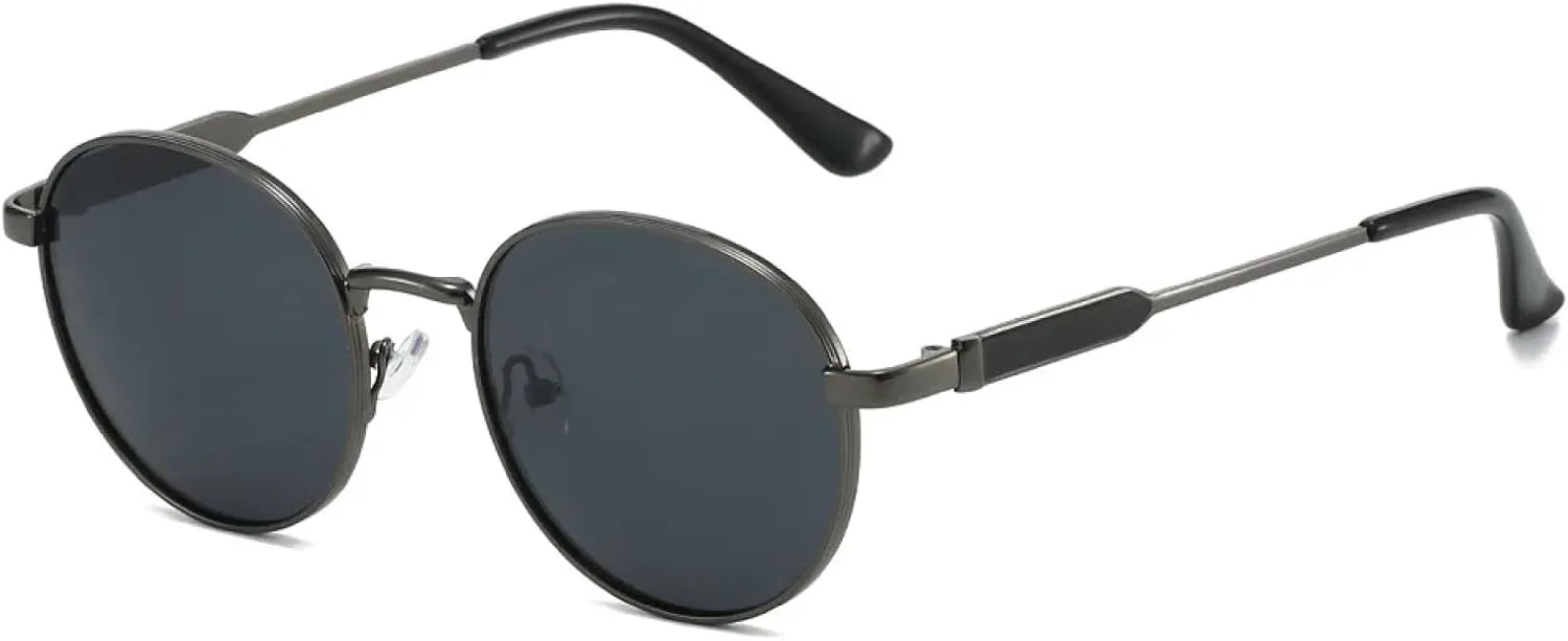 

Круглые солнцезащитные очки в модном винтажном стиле для лета, металлические, с защитой от УФ-излучения UV400, ретро-очки для женщин и мужчин TKKTLLT, 3792-c2