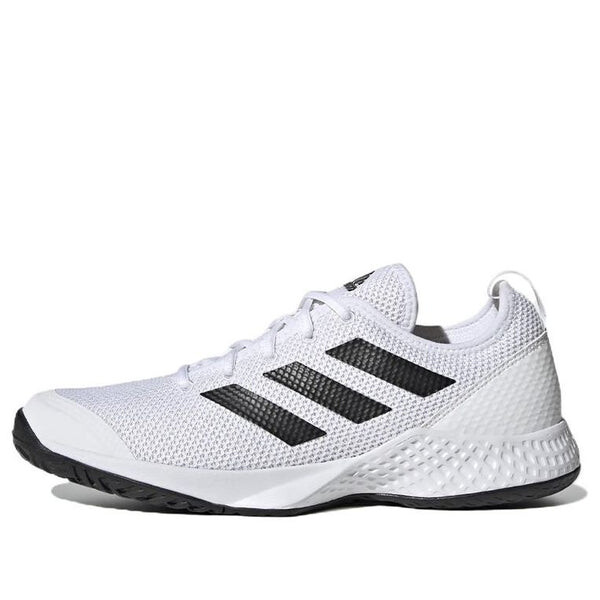

Кроссовки courtflash 'white black' Adidas, белый