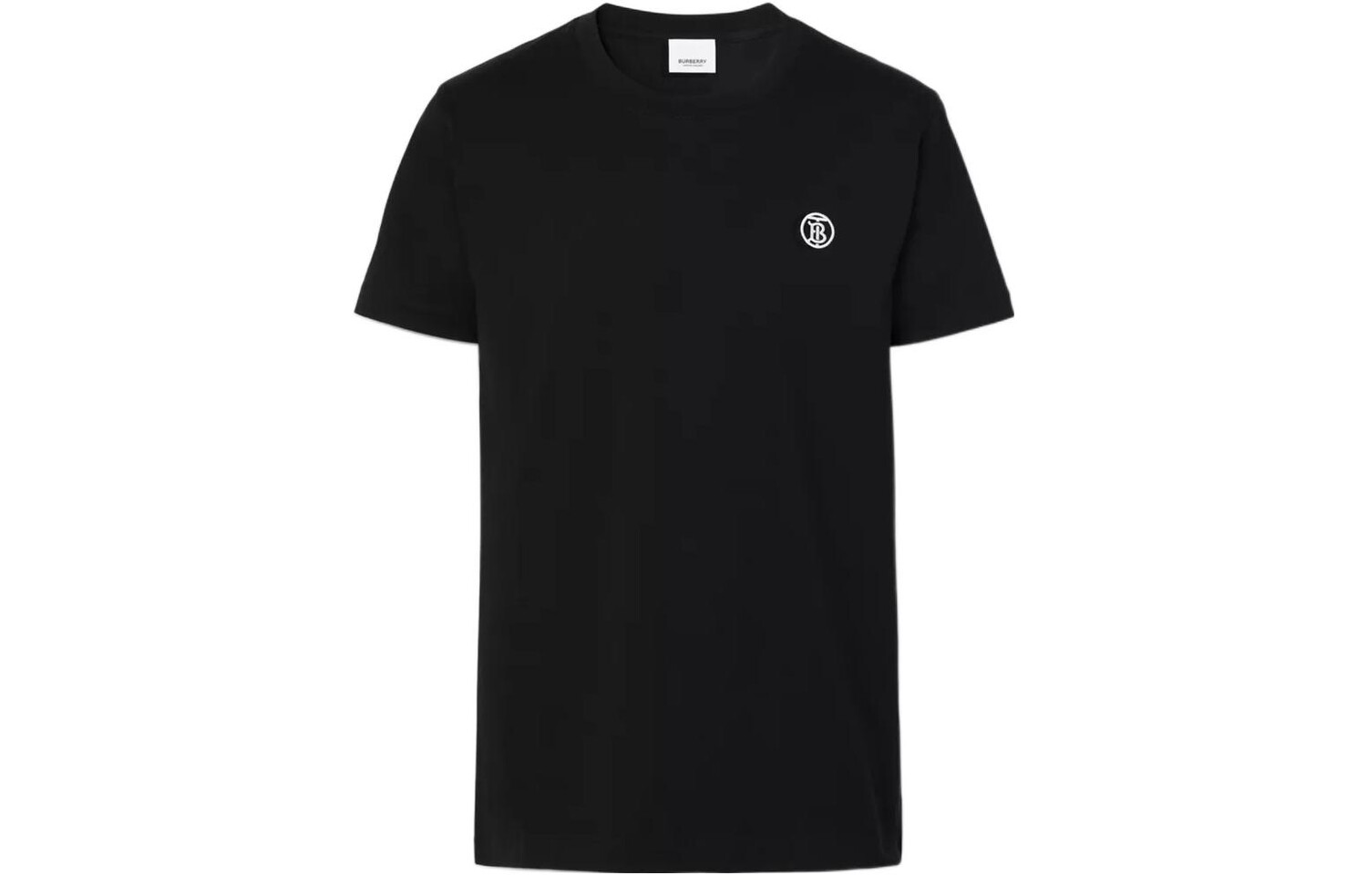 

Хлопковая футболка с монограммой Burberry, черный/белый, цвет Black