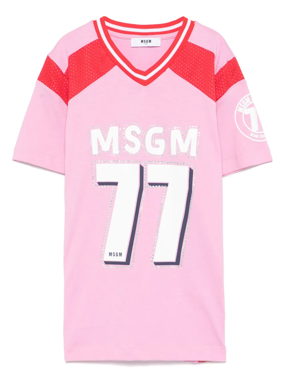 

Футболка с кристаллами MSGM Kids, розовый