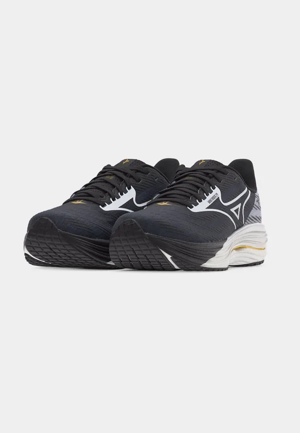 Кроссовки для бега по шоссе wave rider 29 Mizuno, Black/White/Gold-Coloured — фото 3