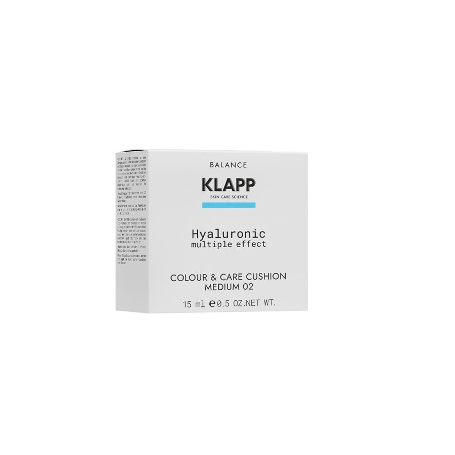 Тональный крем для лица hyaluronic multiple effect colour & care cushion medium 02 refill Klapp, 15 g, объем 15 мл — фото 3