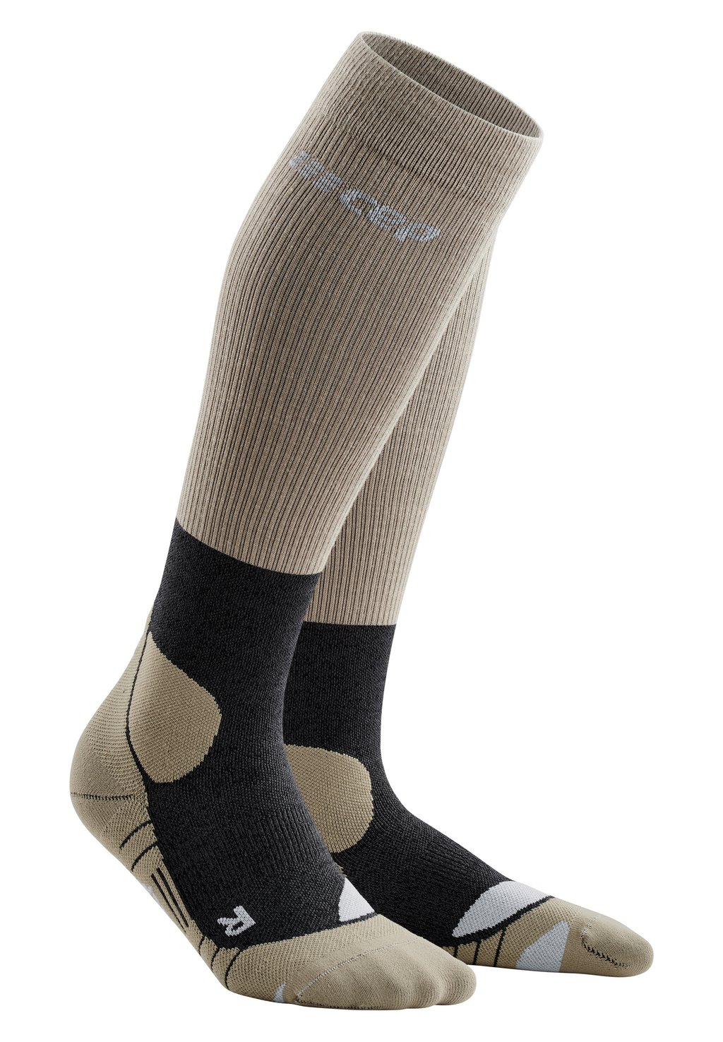 

Носки Compression Hiking Merino Tall Made In Germany CEP, цвет sand grey