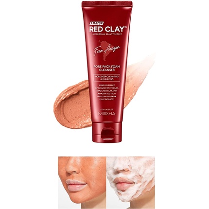 

Пенка для умывания Amazon Red Clay Pore Pack, Missha