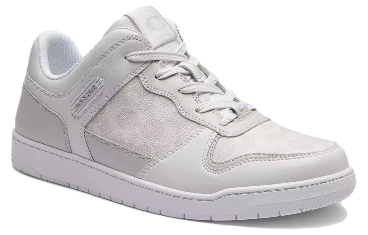 

Кожаные кроссовки COACH с вставками, оптический белый