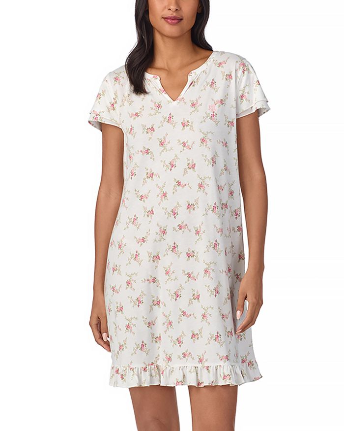 

Трикотажное платье с двойными рукавами-крылышками и разрезом на горловине Ralph Lauren, коричневый/бежевый