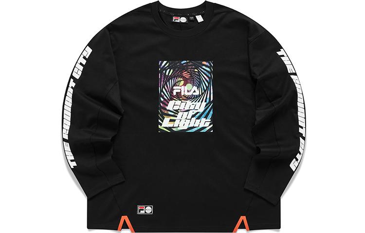 

Футболка унисекс шикарная черная FILA FUSION