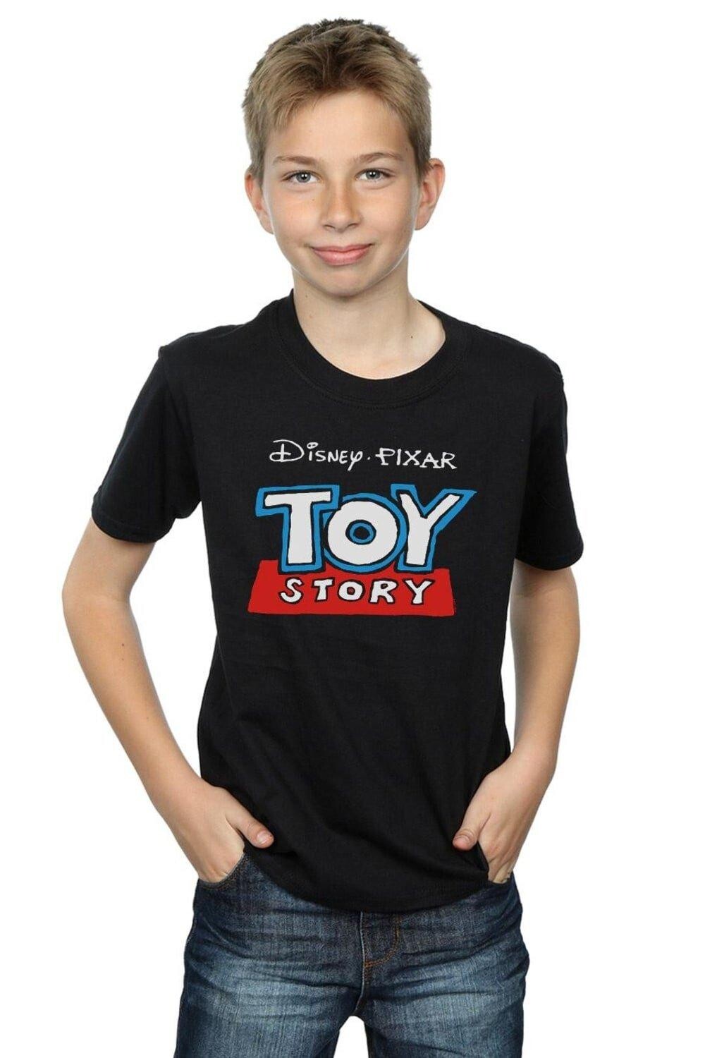 

Футболка с мультяшным логотипом «История игрушек» Disney, черный