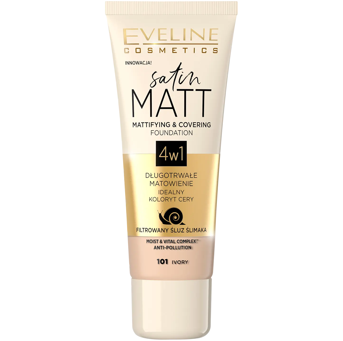 

Тональный крем для лица слоновая кость 1 Eveline Cosmetics Satin Matt, 30 мл