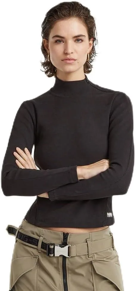 

G-Star Slim Rib Mock Top футболка женская
