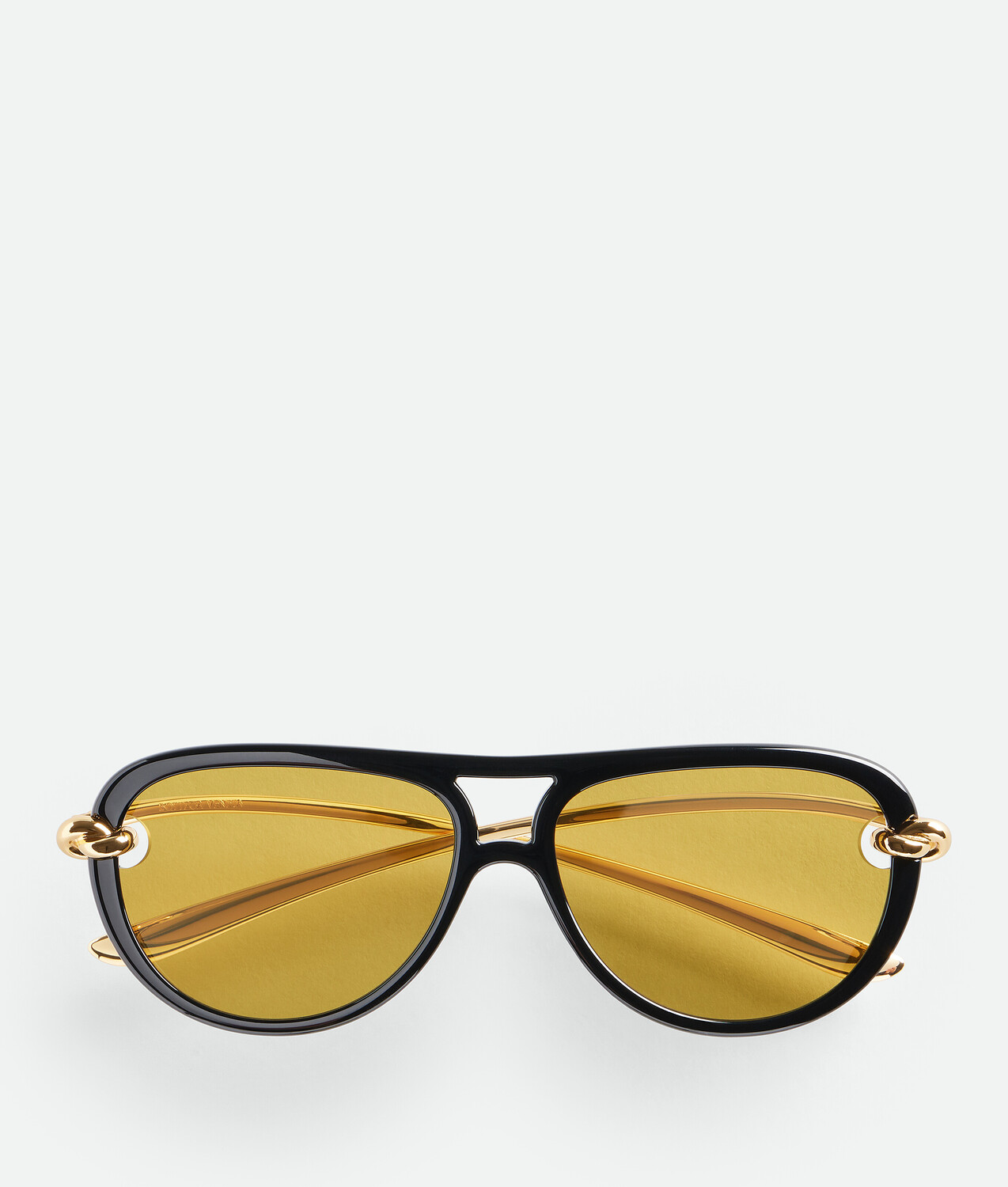 

Knot aviator sunglasses BOTTEGA VENETA, желтый/черный