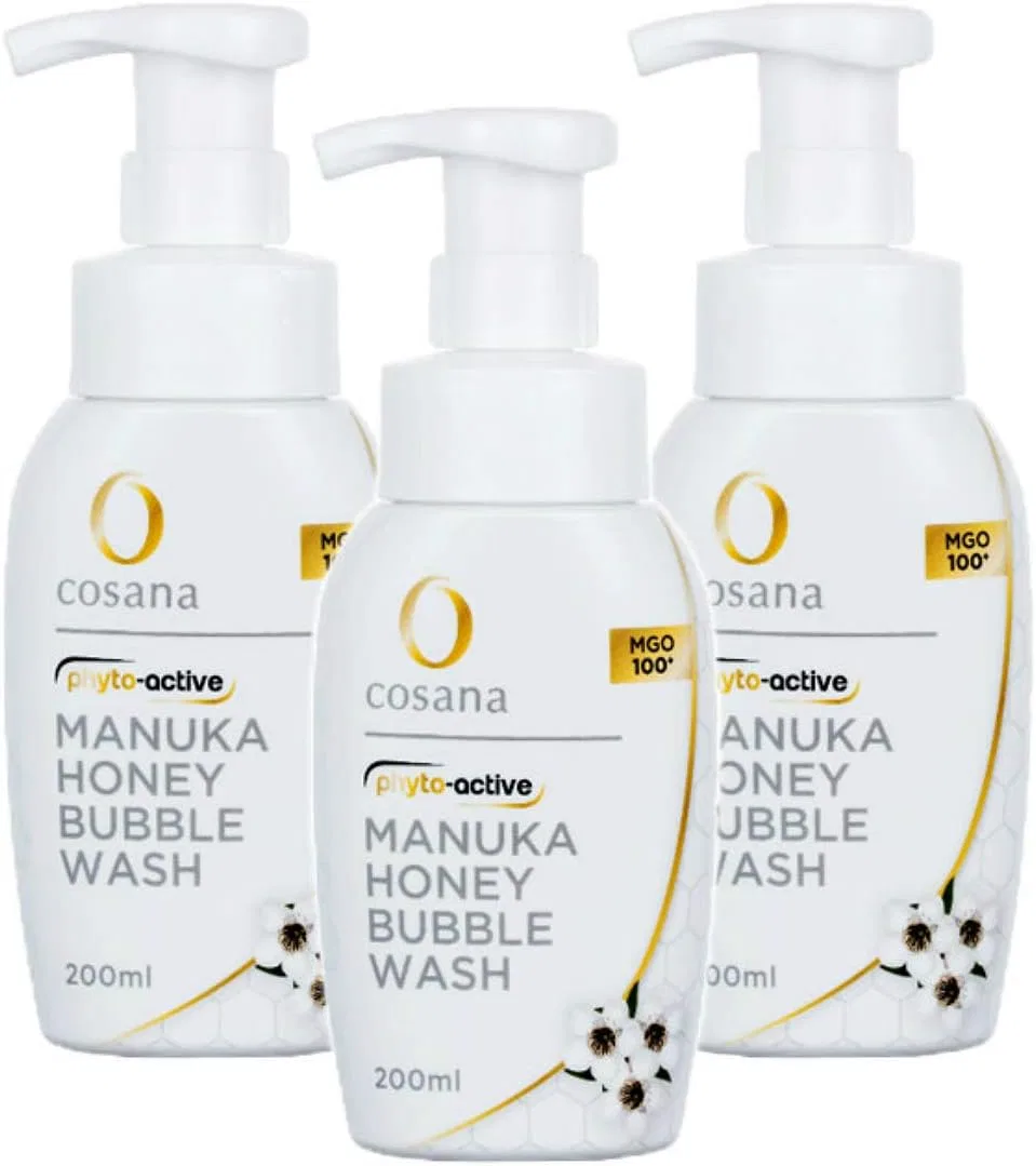 Набор Manuka Honey Cosmetics — Гель-пенка для умывания с манукой и чайным деревом, 200 мл, набор 3 шт