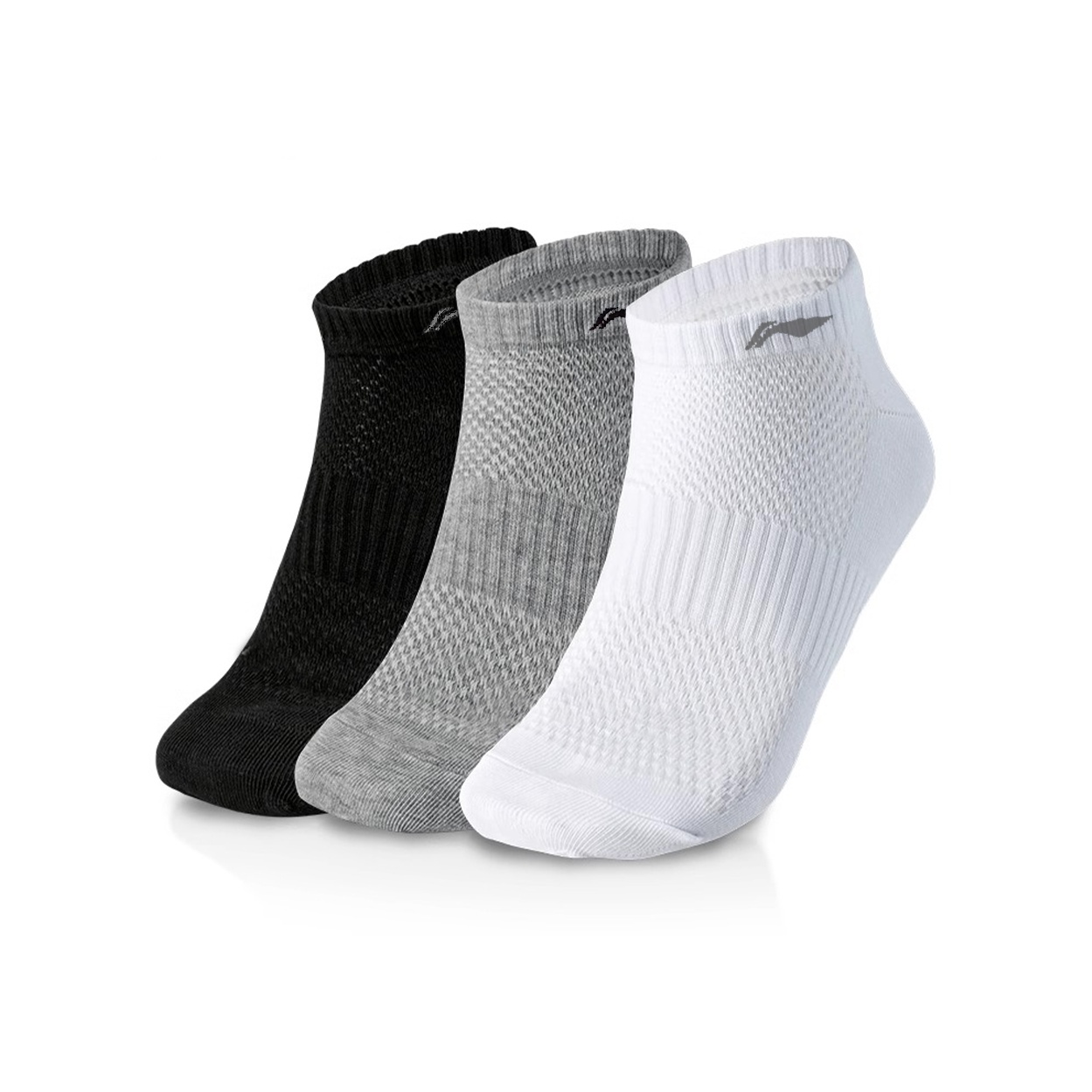 

Женские носки до щиколотки 3 пары LINING, черный/белый/серый