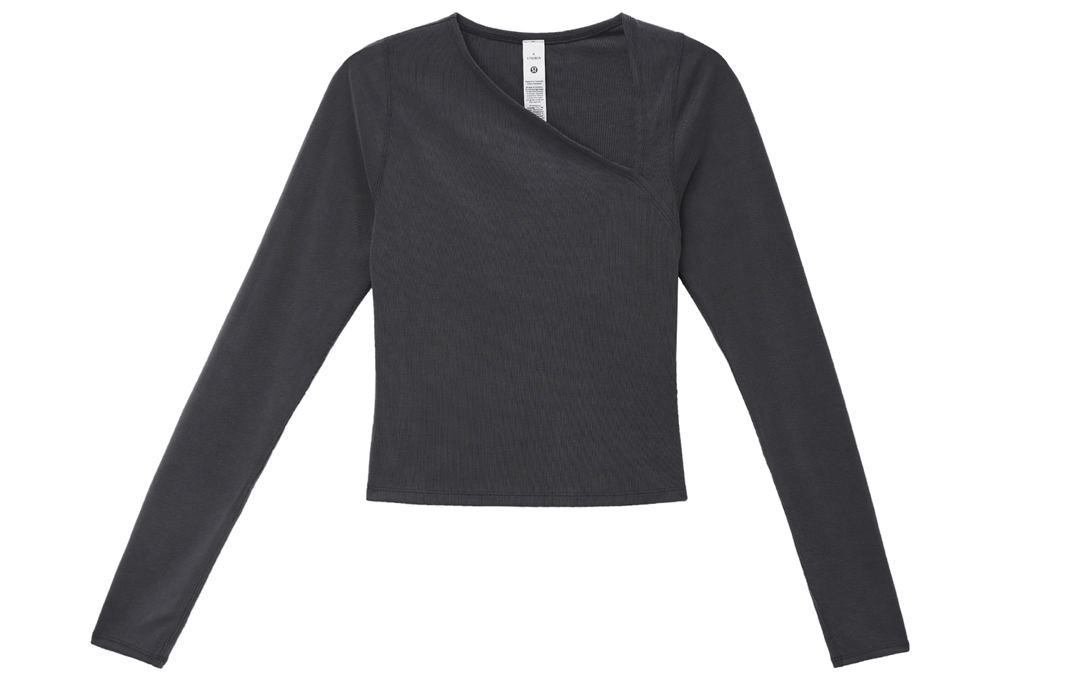 

Футболка для йоги Soft Ribbed Lululemon, графитово-серый/GGRE