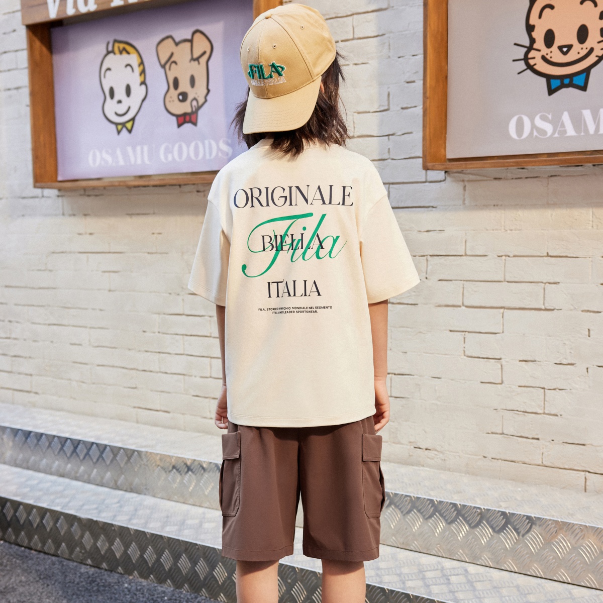 Футболка Cloud Lily Fragrance FILA KIDS, Yunling Apricot — фото 3