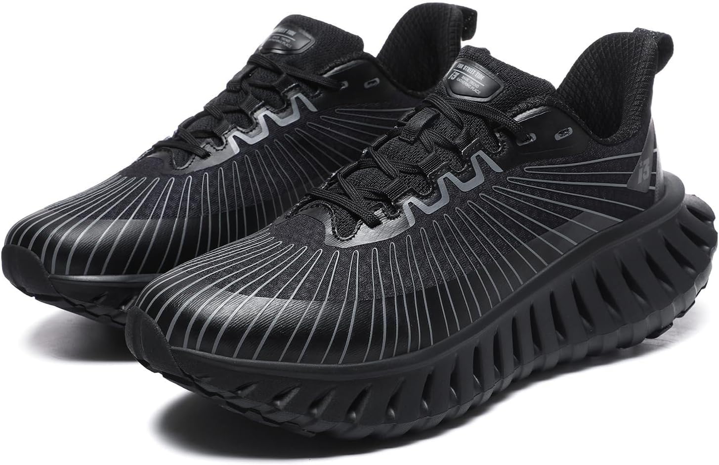 

Мужские кроссовки для ходьбы, бега, спорта и баскетбола с амортизацией, поддержкой и противоскользящей подошвой для тенниса и тренировок Solastride, черный