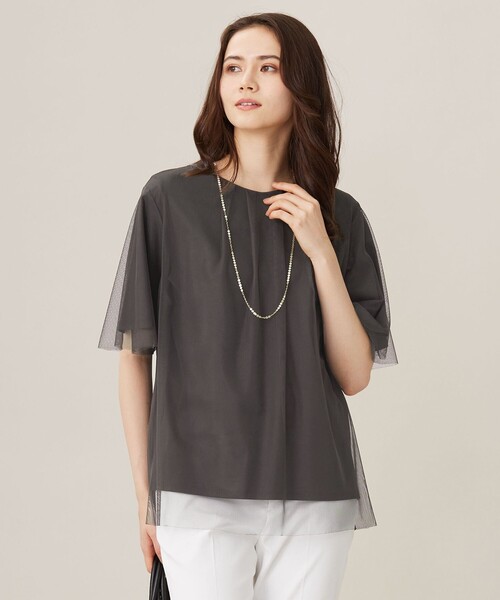 

Футболка из прозрачного тюля Free Zone, серый