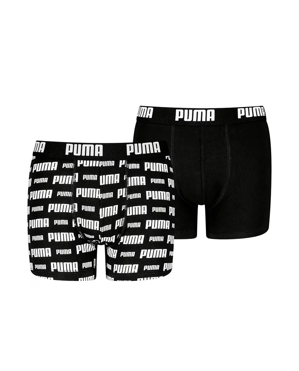 

Детские боксеры PUMA - Мягкая эластичная органическая хлопковая ткань (комплект из 2 штук), черный
