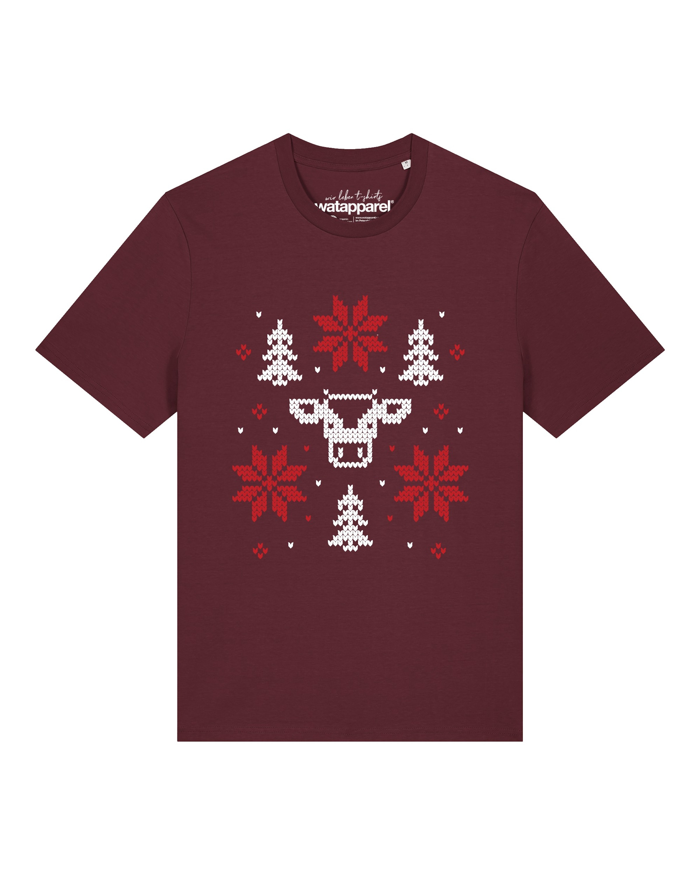 

Watapparel Футболка 'Christmas With Love' в цвете бордо