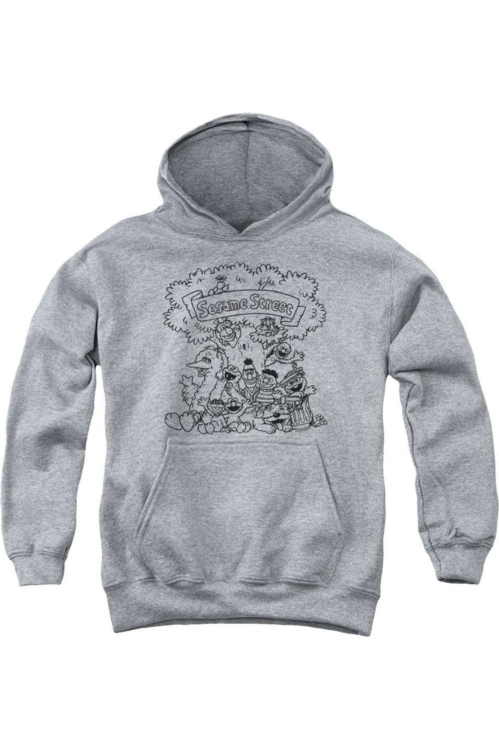 

Sesame Street худи Simple Street для детей Gildan, Athletic Heather