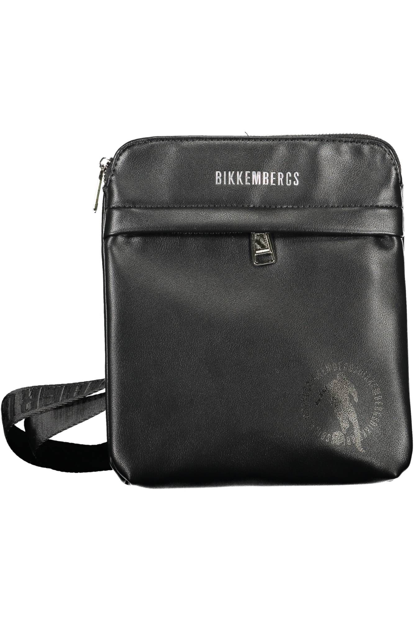 

Черная мужская сумка из полиуретана через плечо Bikkembergs